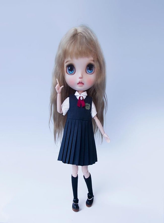 XiDonDon مجموعة ملابس XiDonDon BJD للدمى: قميص، صدرية، تنورة، مناسبة لدمى Blyth Ymy Licca Azones Ob24 Ob27 (مجموعة 3) (ملابس فقط) - Image 4